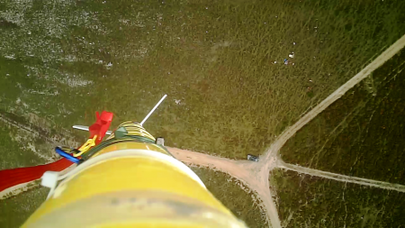 O solo a cerca de 140 metros